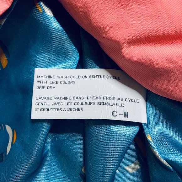 Tulle Anthropologie Women Salmon Pink Mid Length Utility Rain Jacket A7275 Large - Picture 7 of 12